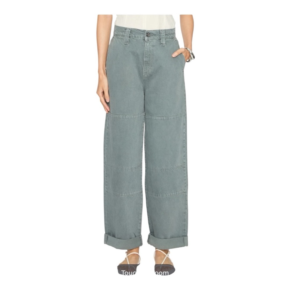 Frame The Cuffed Cotton Utility Pants Jeans Slate Gray Size 29